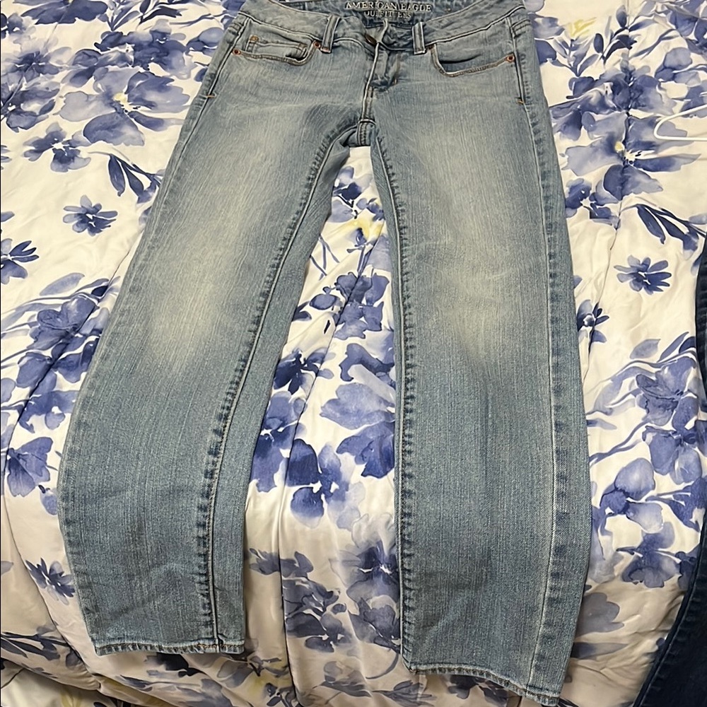 American Eagle Outfitters Blue Straight Leg Jeans